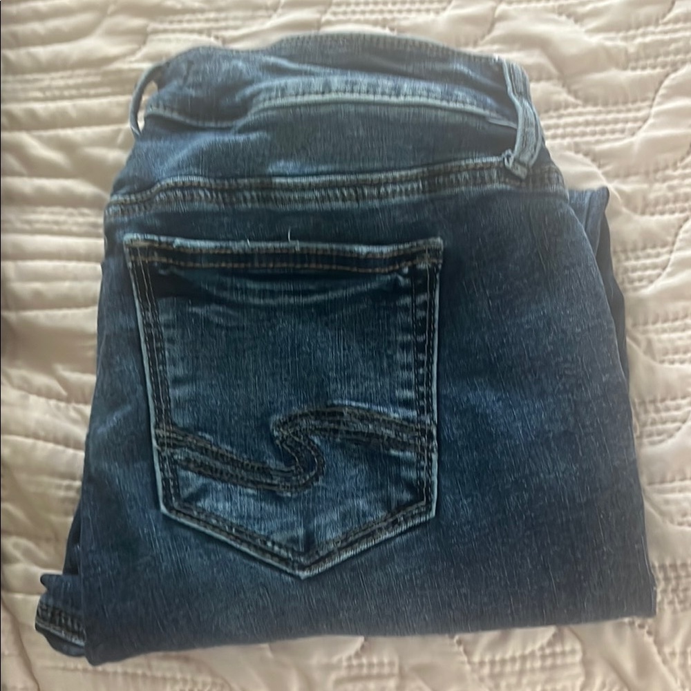 Silver Jeans Blue Denim with Decorative Stitching